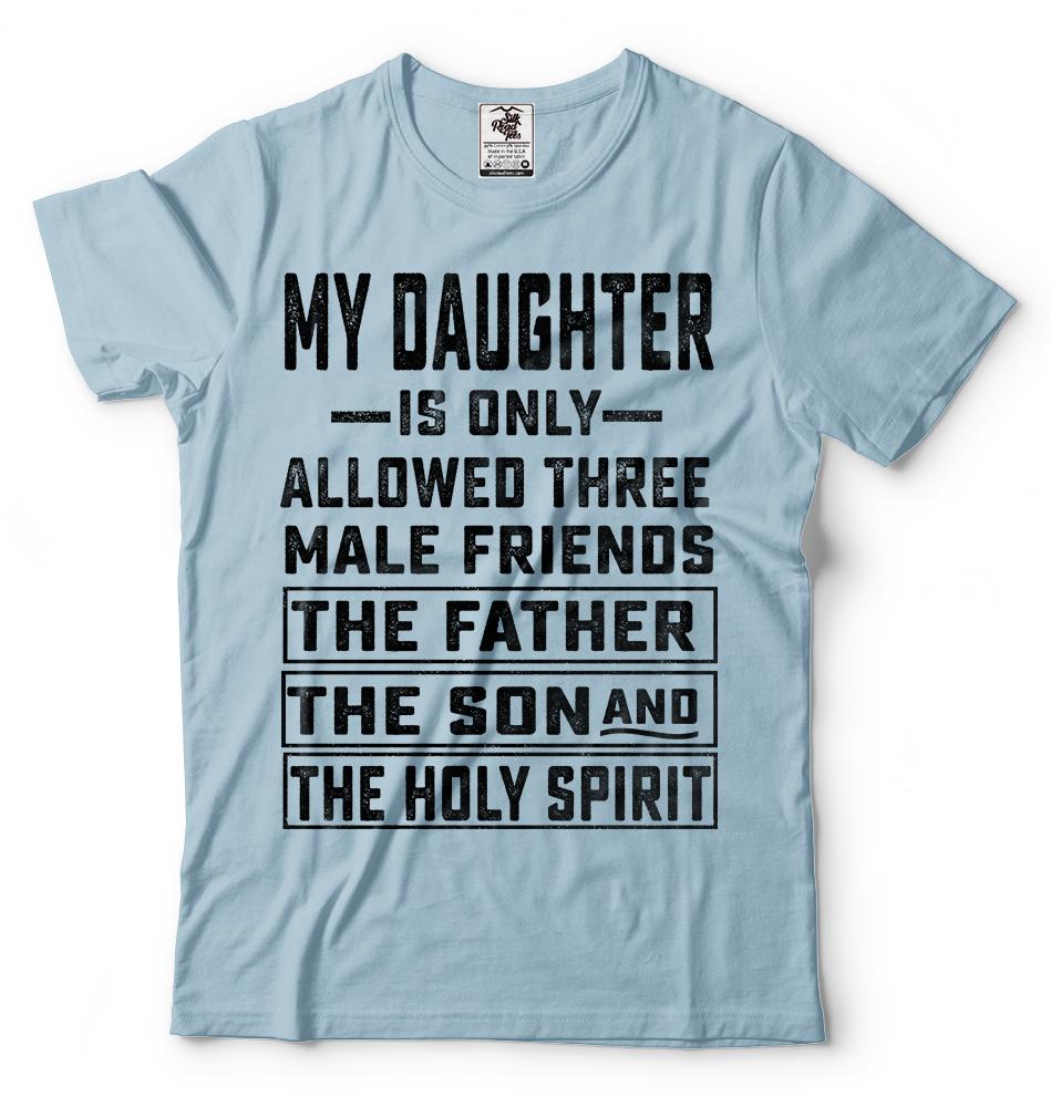 Father Day Gift Tshirt Father Gift From Daughter Father Against Dating Shirt S