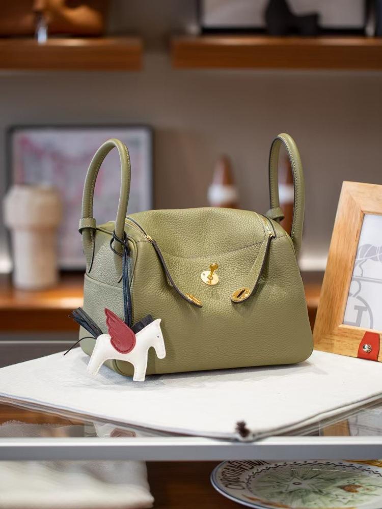 Top-grain Cowhide, 26cm Shafi Thread, Women's Doctor Bag, Genuine Leather Single-shoulder Handbag, Pillow Bag