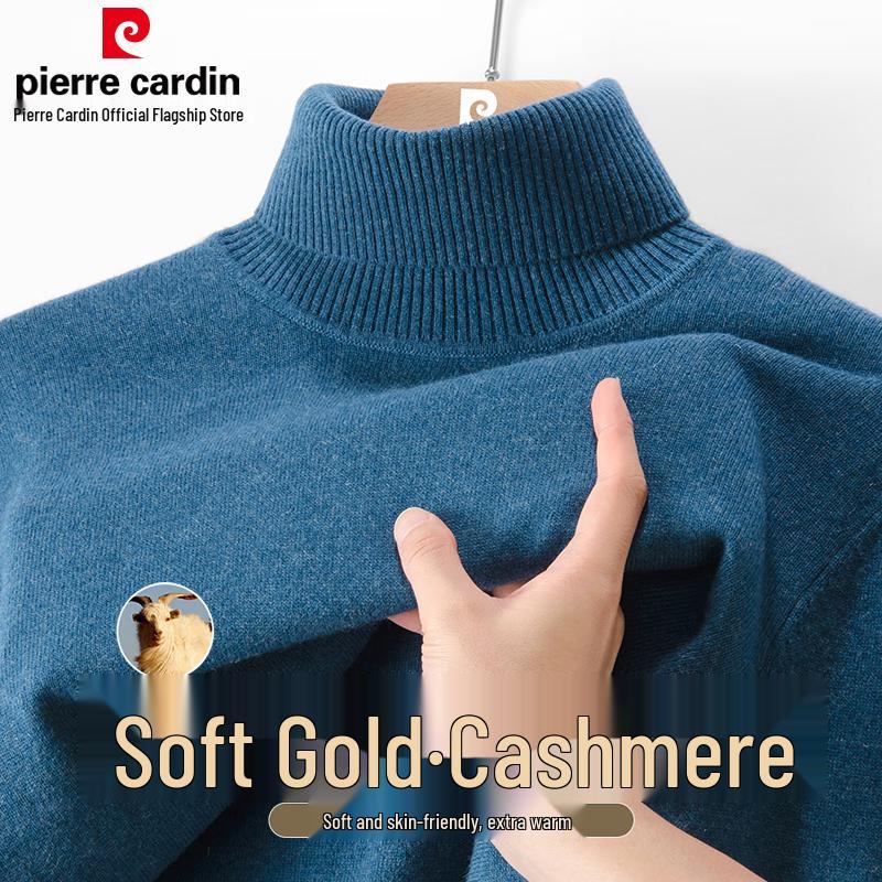 Pánský svetr s rolákem z čistého kašmíru Pierre Cardin