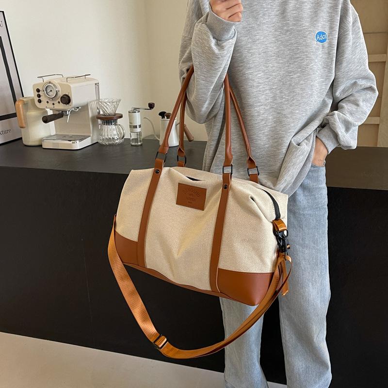 Short trip bag Women's light luggage bag Business trip Large capacity canvas handbag Travel fitness tote bag
