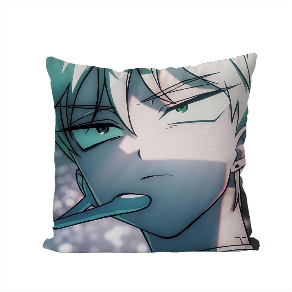 Аниме Подушка-подушка с изображением пришельца для автомобиля, дивана, декоративная, домашняя, двусторонняя печать, плюшевая, квадратная, декоративная подушка, наволочка 30x30cm