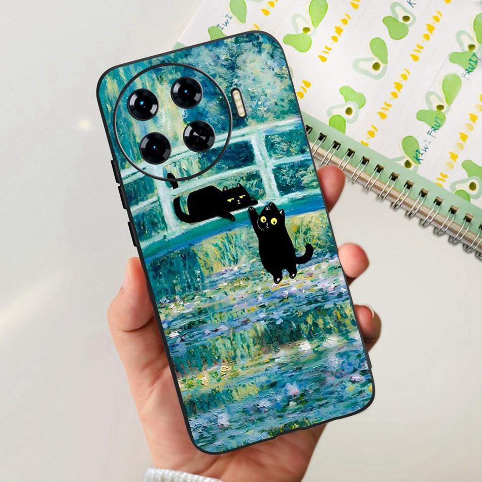 Lovely Printing Case For Tecno Spark 20 Pro+ 5G Soft Silicone Back Cover For Tecno Spark 20 Pro Plus KJ7 Black Color Phone Cases