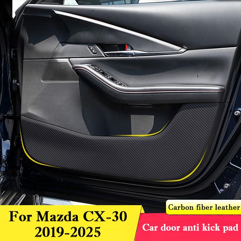 For Mazda CX-30 2019-2026 Car Door Anti Kick Pad Glove Box Protection Sticker Interior Scratch Resistant Film Decor Accessories