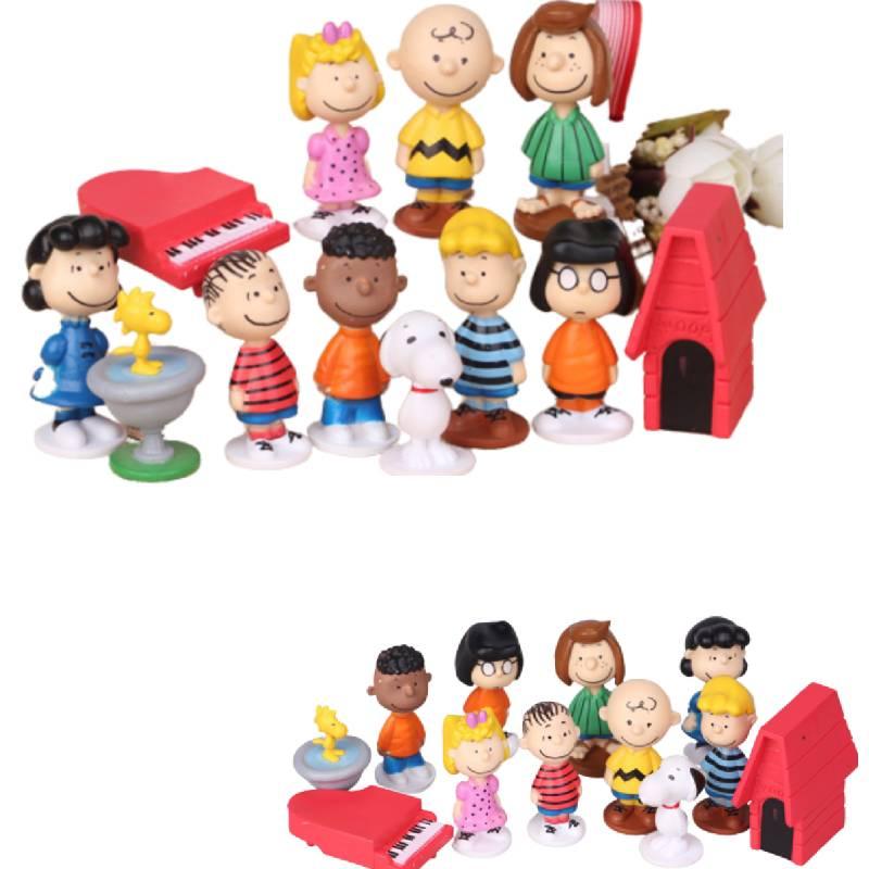14 stuks/set Peanuts Film Snoopy Huisdier Decoratie Speelgoed Cadeau Voor Kinderen