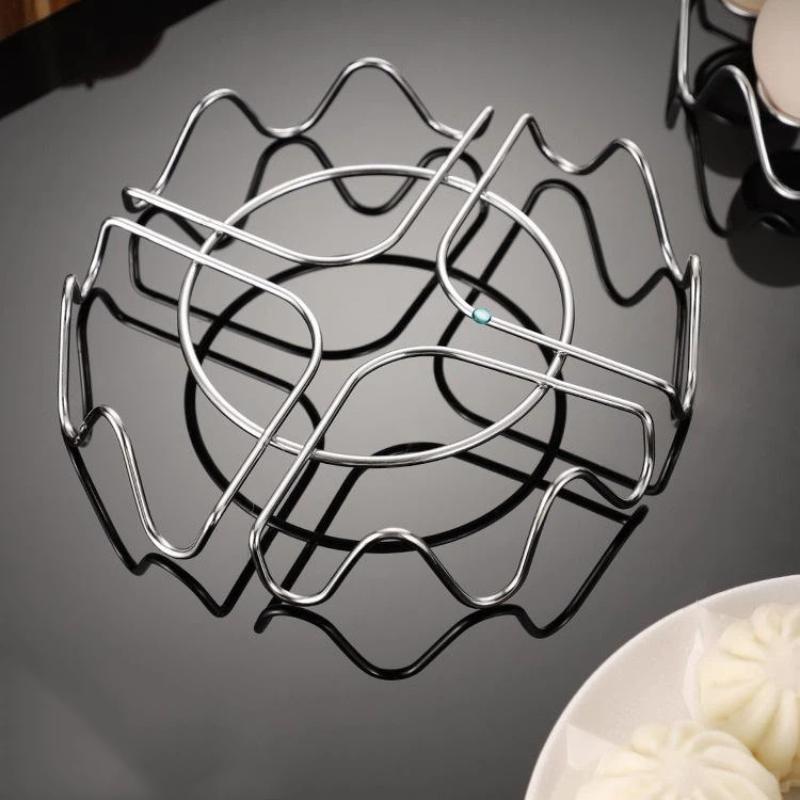 Egg Steamer Rack Circular Waves Food Contact Safe Stainless Steel Multifunctional Steaming Holder for Baby Food Cooking