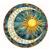 Retro Round Metal Tin Signs Sun And Moon Face Decor Pattern Nostalgic Iron Painting Novelty For Cafe Bar Man Cave Wall Decor