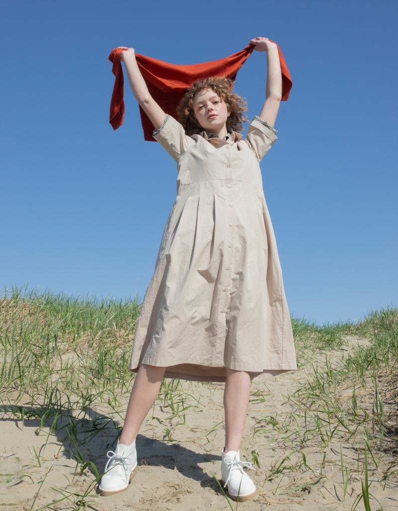 Beonadeumiljeu Turn Up Sleeve Dress - Beige