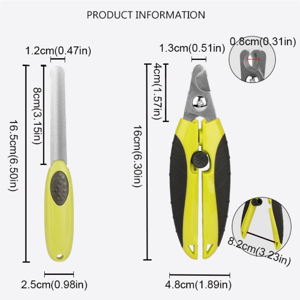 Professional Dog Nail Clippers Set Stainless Steel Cat Claw Grinder Pet Nail File  Cleaning