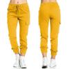 Women's Pants Cargo Casual Elastic Waist String Side Pocket Pants Women's Pants