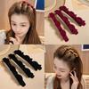Grampos de cabelo trançados de cor sólida grampos de cabelo estilo coreano grampos de cabelo desfiados grampos de franja grampos de testa grampos de flocagem acessórios de cabelo