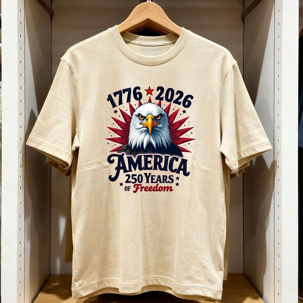 America 250th Anniversary Epic US Flag Freedom Classic TShirt Women Unisex Casual Cotton Graphic T Shirts Creative Streetwear
