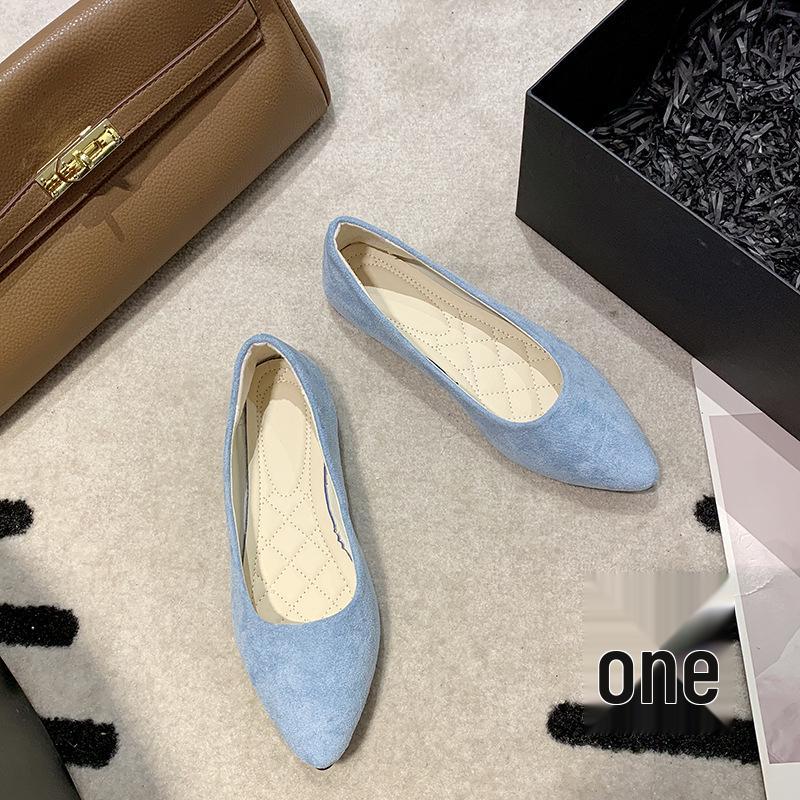 Women's Pointed Toe Suede Moccasins - Flat, Low-Cut, Plus Size for Spring/Summer 2025