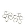 Exaggerated Metal Flower Stud Earrings Female Cold Wind Unique Personality Fashion Elegant Temperament Versatile Earrings