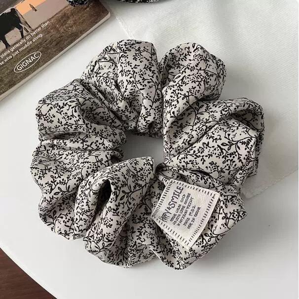 Korean retro fabric large intestine hair band female elegant hair tie rope rubber band high ponytail head jewelry headband