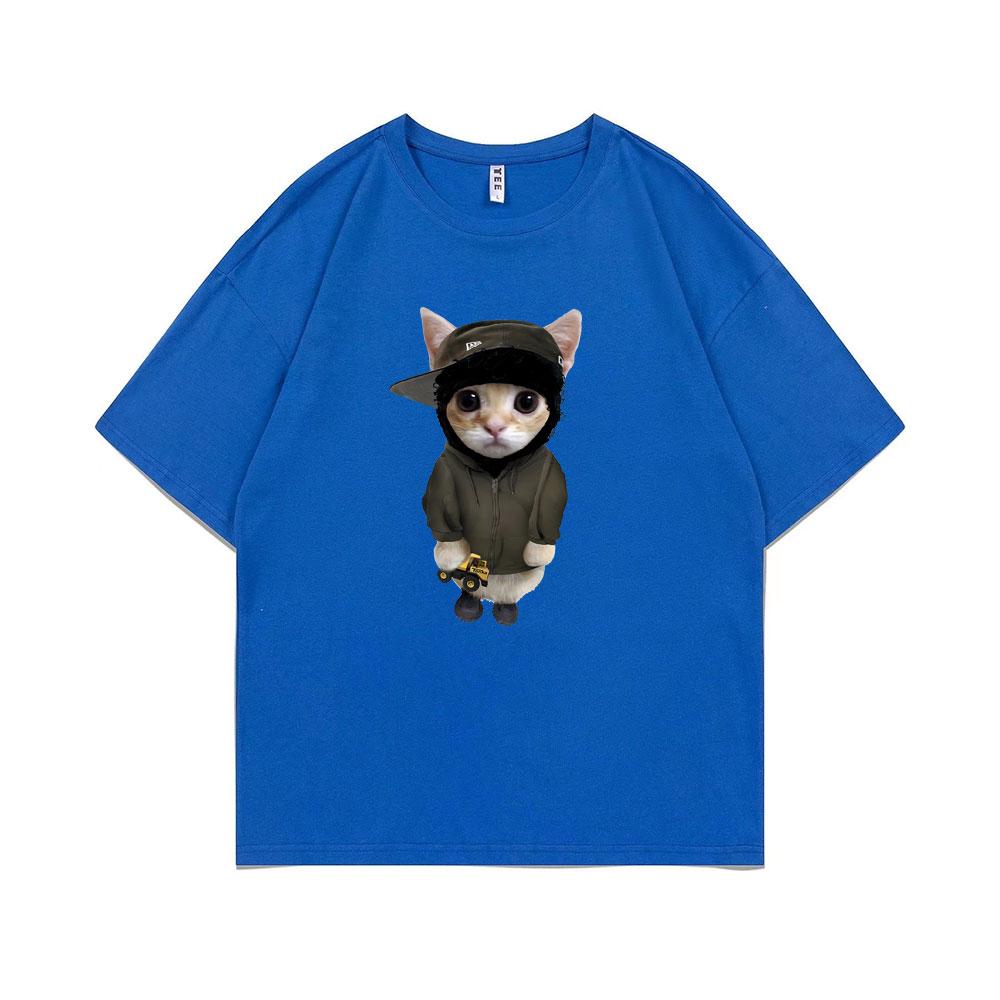 Rapper Yeat Kitty with Tonka Graphic Tshirt Male Casual Tees Unisex Hip Hop Rap Street Tee Shirt Summer Funny Unisex Oversized Tshirt