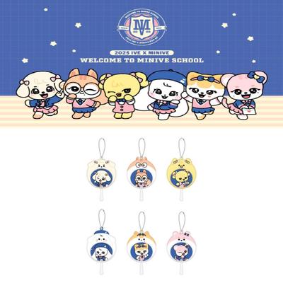 2025 IVE X MINIVE POP-UP Bem-vindo à Escola MINIVE Mini Bandeirinha Chaveiro