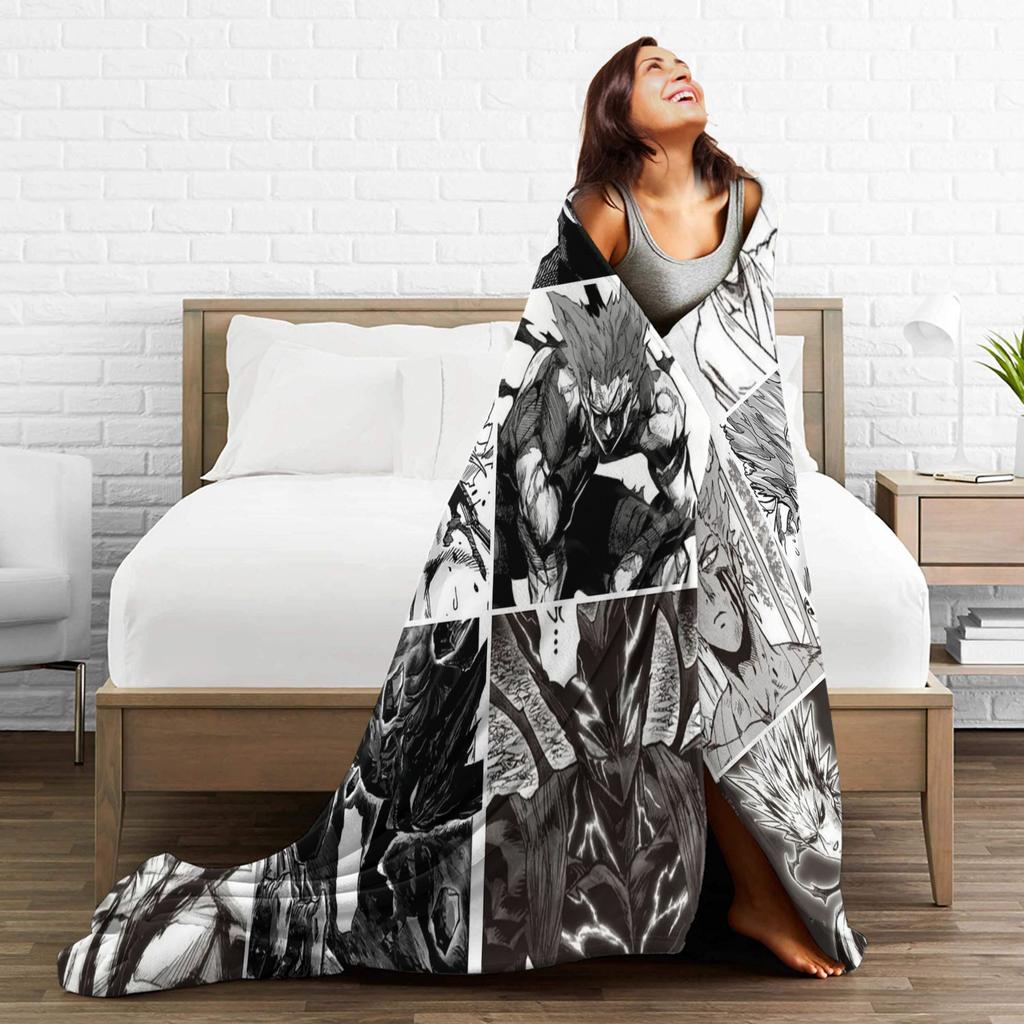 Garou's Evolution Blanket OnePunchManS Anime Wool Funny Breathable Throw Blankets for Coverlet Winter