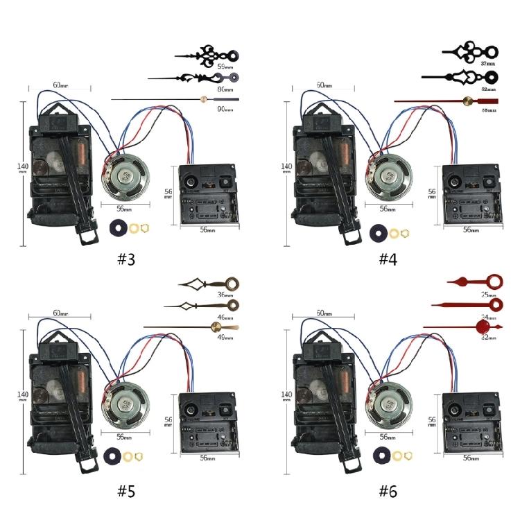 12888 Movimento a Pendolo Movimento in Plastica Con Lancette Accessori Orologio a Stepping
