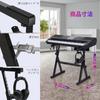CAHAYA Keyboard Stand with Headphone Height Adjustable Left and Right Width Adjustable Maximum Load Fixed Triangular Sturdy and Stable Keyboard