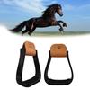 Light Weight Aluminum Cushioned Western Stirrups Replacement Ergonomic Horse Riding Stirrups Enhances Riding Stability