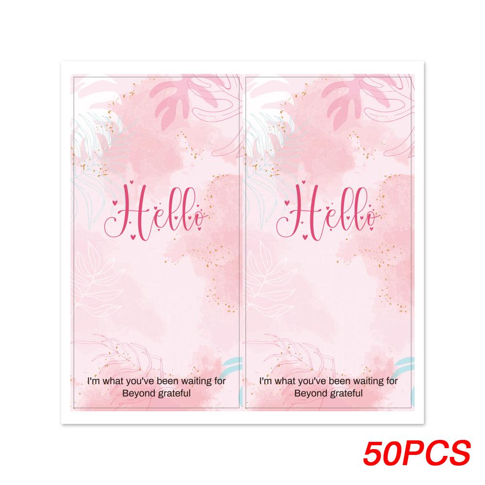 

50pcs This Package Nice To Meet You Too Sticker Seal Label Thank You Small Business Handmade Merchandise Decoration Stickers