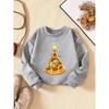 Kids Sweatshirt Christmas Creative Letter Pattern Fashion Casual Crew Neck Sweatshirt for Daily Party Vacation Gift