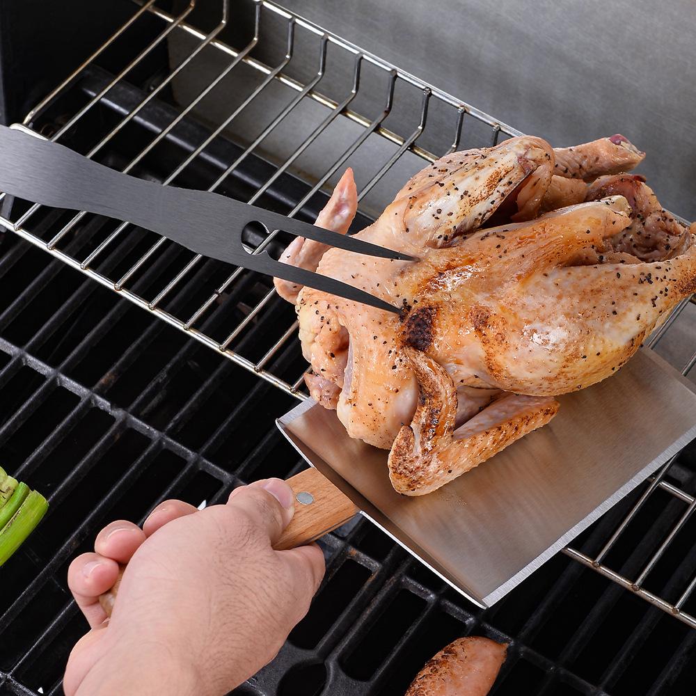 Stainless Steel Teppanyaki Spatula & Scraper Blade for Stir-fry and Jianbing