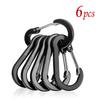 1/6/12pcs Aluminum Carabiner Clip Keychain Carabiners Lock Buckle Snap Outdoor Multi Tool Backpack Camping Hiking Fishing Hook