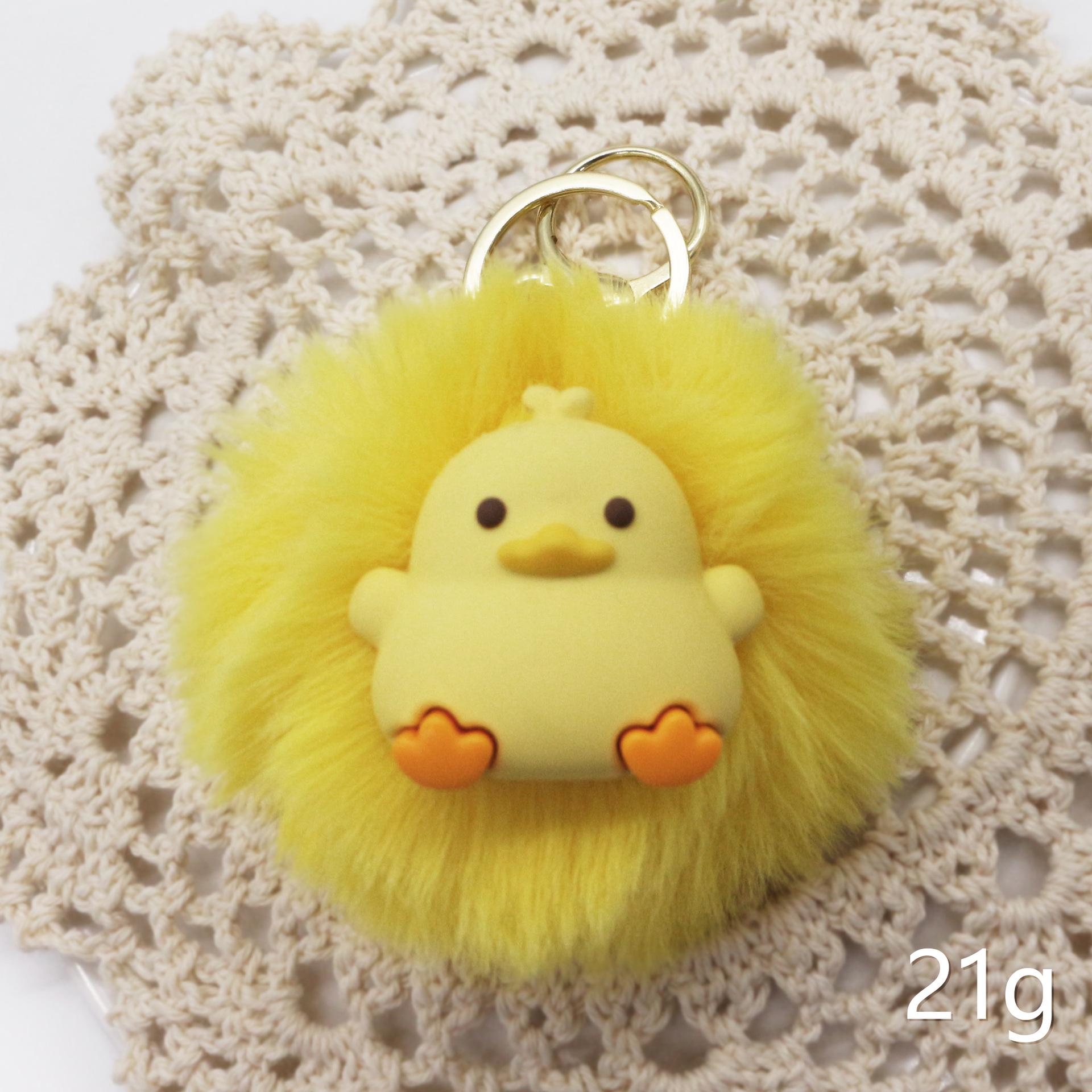 Creative Plush Kitten & Puppy Keychain - Cute Cartoon Bag Pendant Gift