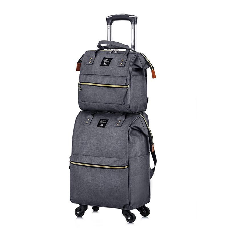 Unisex Rolling Luggage & Backpack Set
