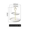 Light Luxury Ceramic Double-Layer Fruit & Dessert Plate