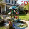 Creative Butterfly Wind Chimes Colorful 2D Flat Butterfly Hanging Ornaments Advanced Texture Retro Home Decoration Crafts