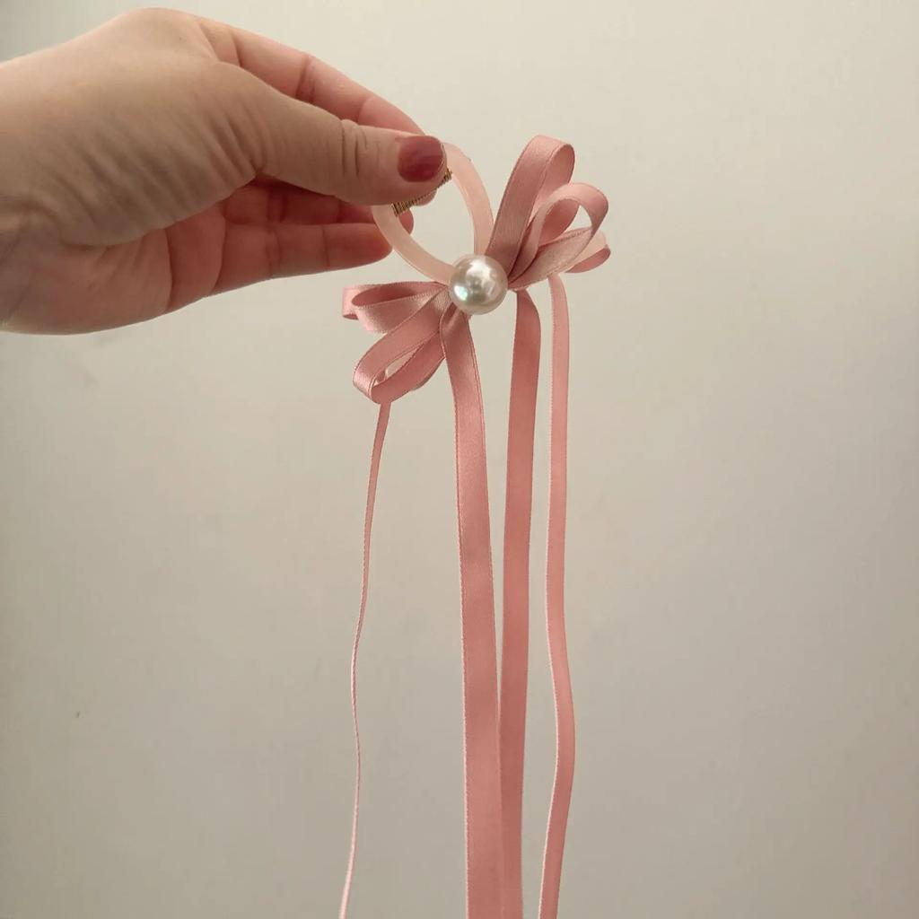 Fairy Bowknot Hair Clips Ribbon Women Ballet Art Streamer Clamp Hairpin Bow Shark Cawl Clips Girls Hair Accessories Jewelry