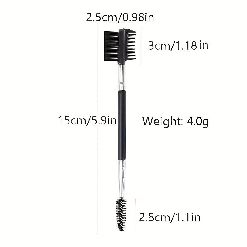 2-Piece Set Of 3-In-1 Professional Eyebrow And Eyelash Shaping Tools - Double-Ended Brush, Used For Curling Eyelashes For A Long, Beautiful Lash Curl