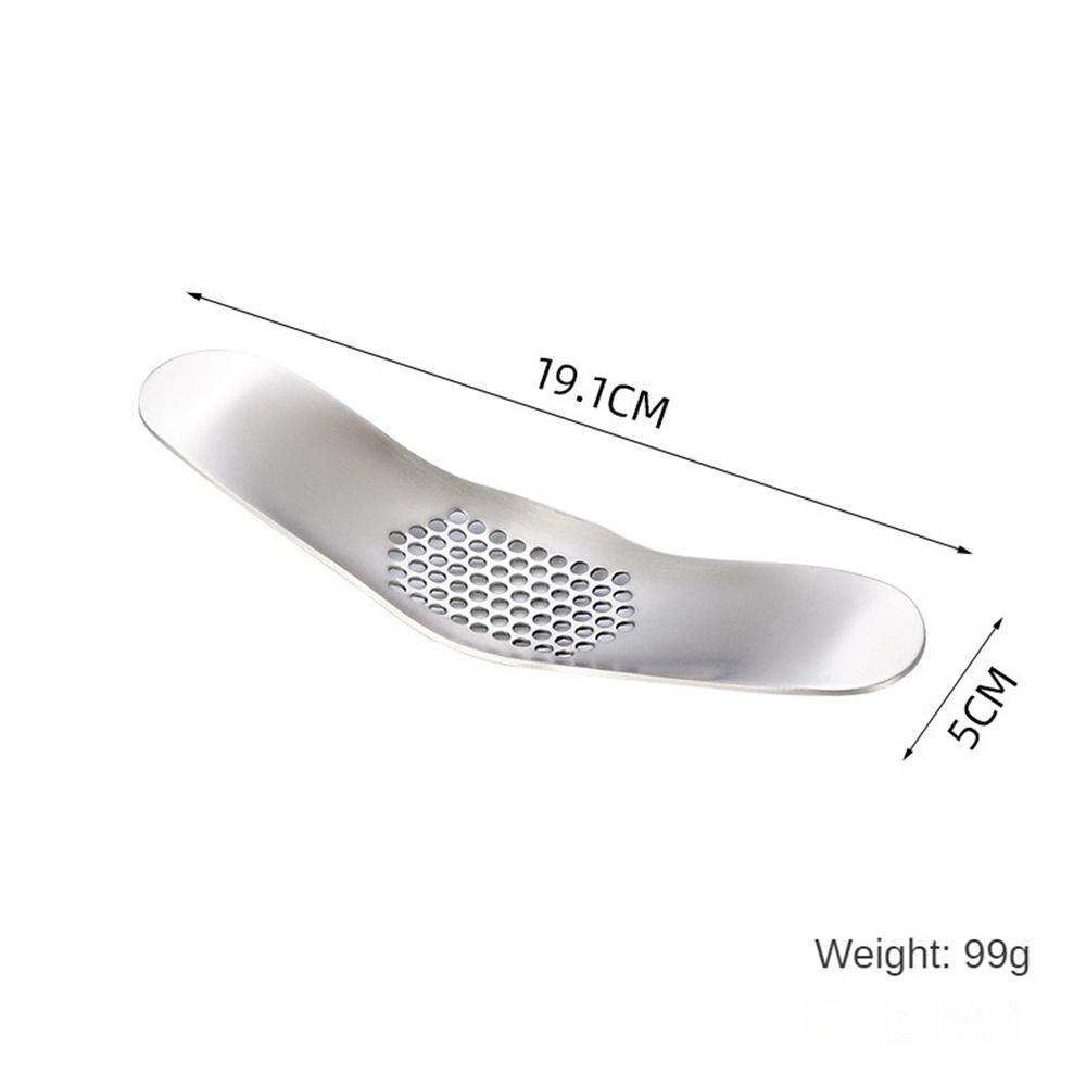 1/2PCS Stainless Steel Curved Garlic Press Mincer Manual Ginger Crusher Masher Multifunction Shredder Kitchen Fruit Vegetable