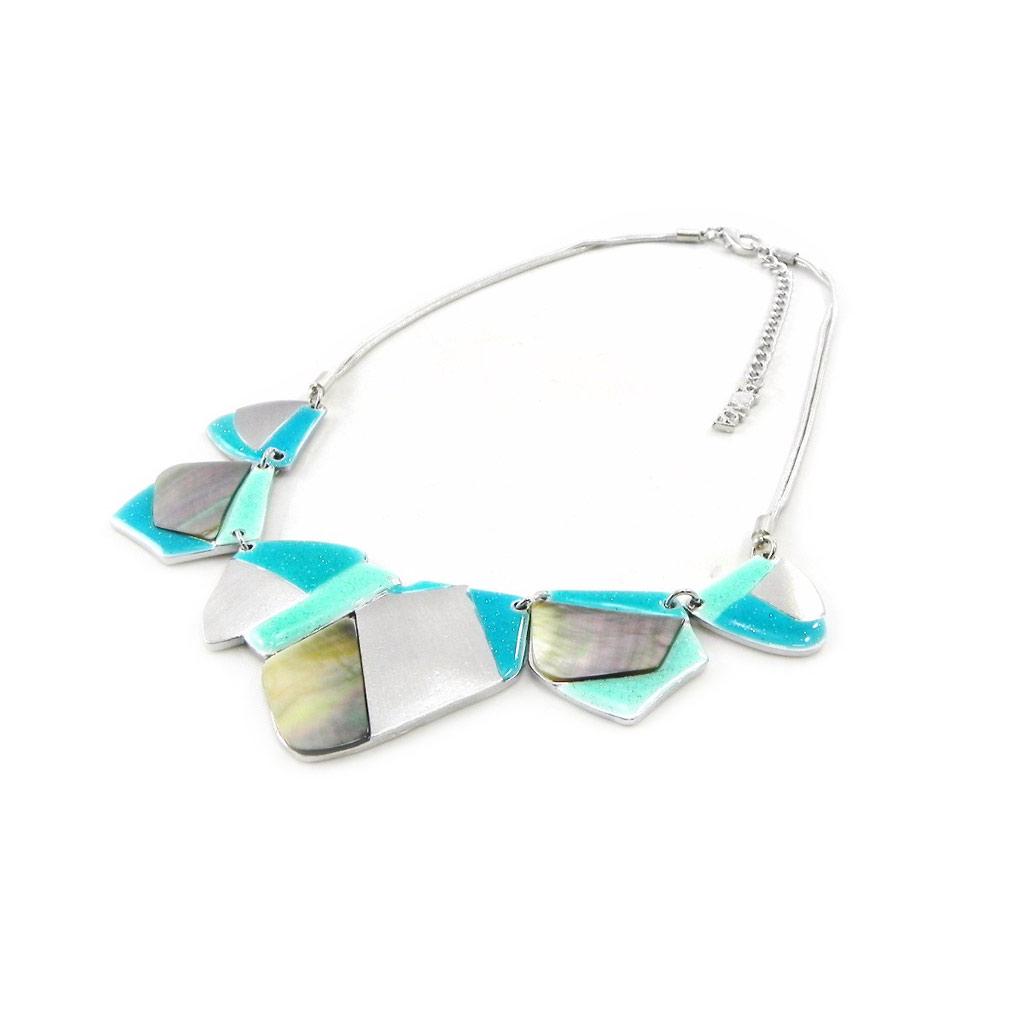 NOA [I5357] - Collier Créateur 'Bora Bora' turquoise