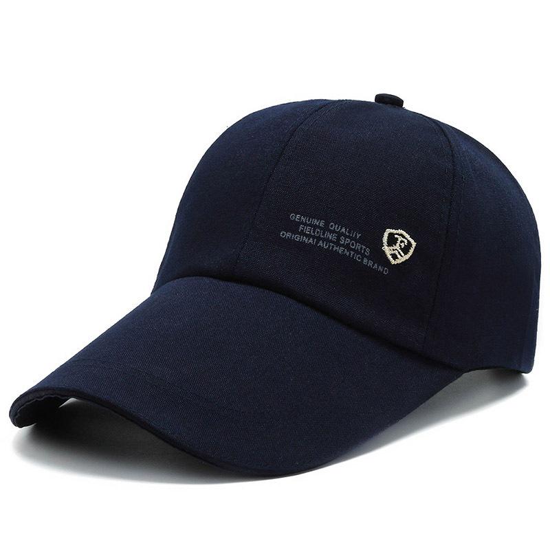 Hat Spring and Autumn Men's and Women's Extended Brim Baseball Cap Hard Top Big Head Circumference Outdoor Tourism Mountain Climbing Fishing Shade Cap