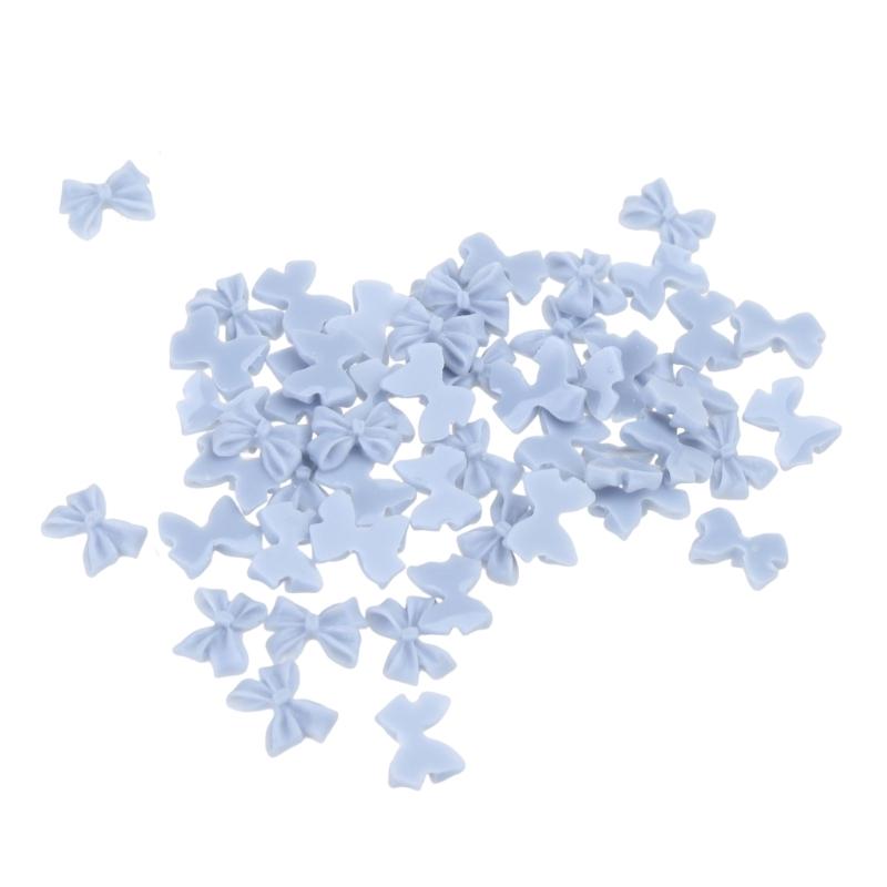 50pcs/set Bows Nail Charm Matte Bowknot Nail Charm Flatback Nail Charms Bows Nail Art Decoration DIY Bows Nails Jewelry