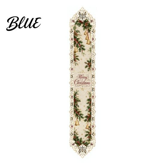 Weihnachts-Esstisch Saisonale Geschenke Rand Vintage mit Hohl-Accessoire Läufer Feiertagsläufer für die Familie