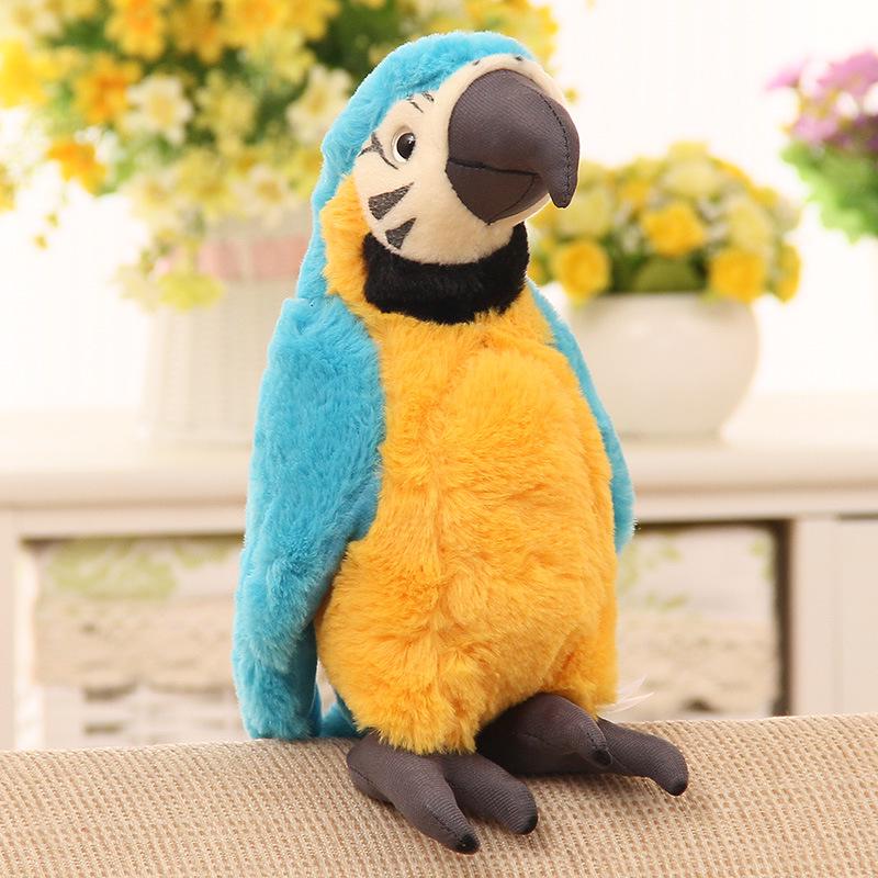 Parrot Simulation Cute Plush Toys Anime Model Of Wildlife Soft Toys Stuffed
