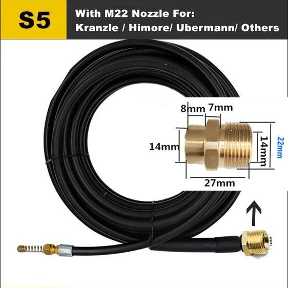 2~40m Sewer Drain Water Cleaning Hose Pipe Dredge Cleaner for Karcher Lavor Huter Nilfisk Stihl High Pressure Washer Hose