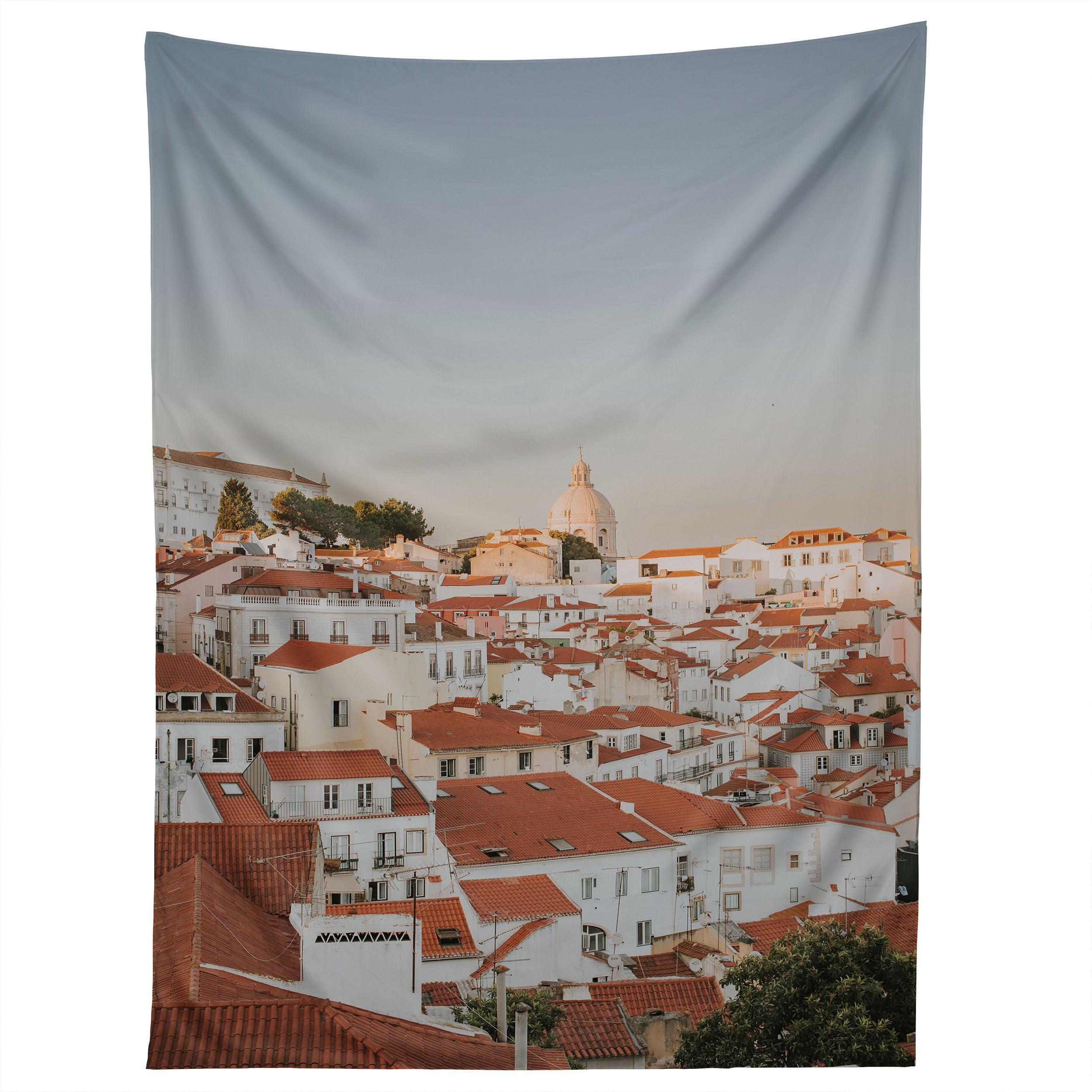 SUNSET IN LISBON tapestry 75x100 чёрный