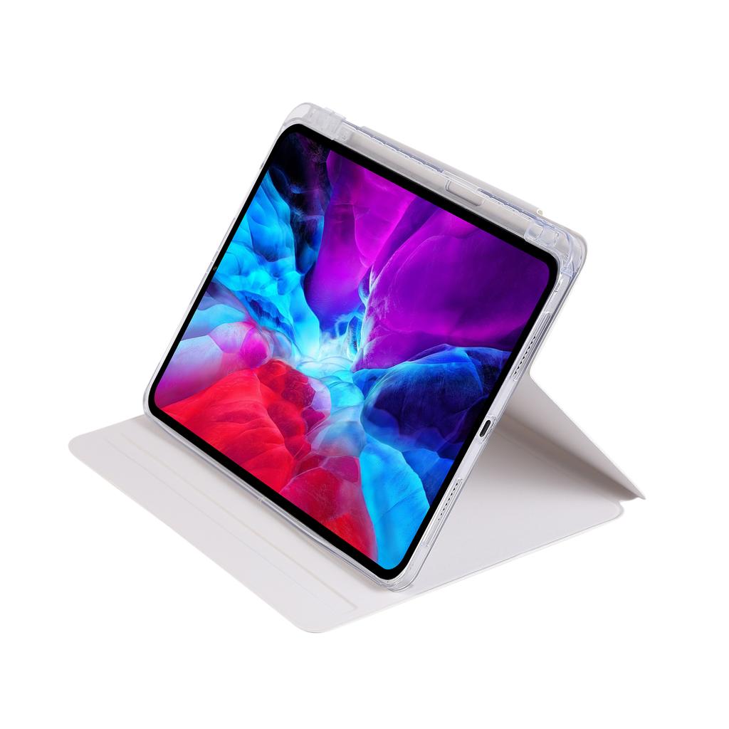 For iPad (2025)/10.9 (2022) Case Magnetic Detachable Rotating Stand Acrylic + Leather Tablet Cover