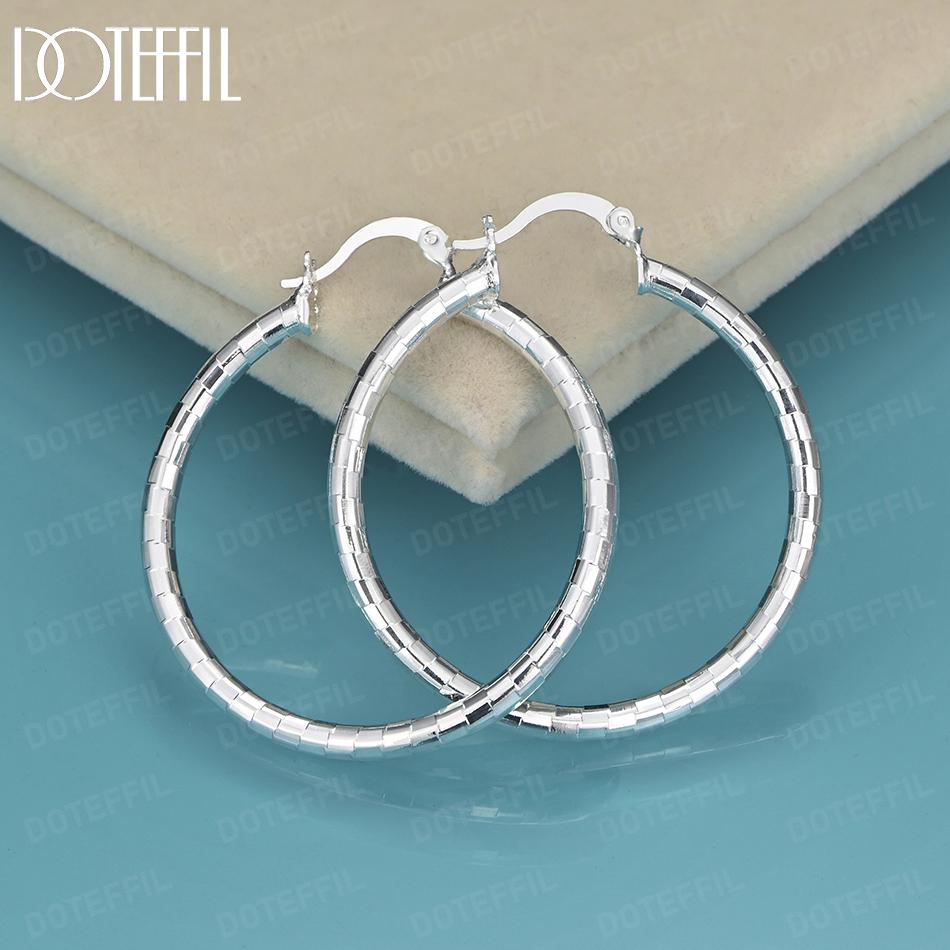 Brincos de piercing redondos de prata esterlina 925 joias de casamento da moda