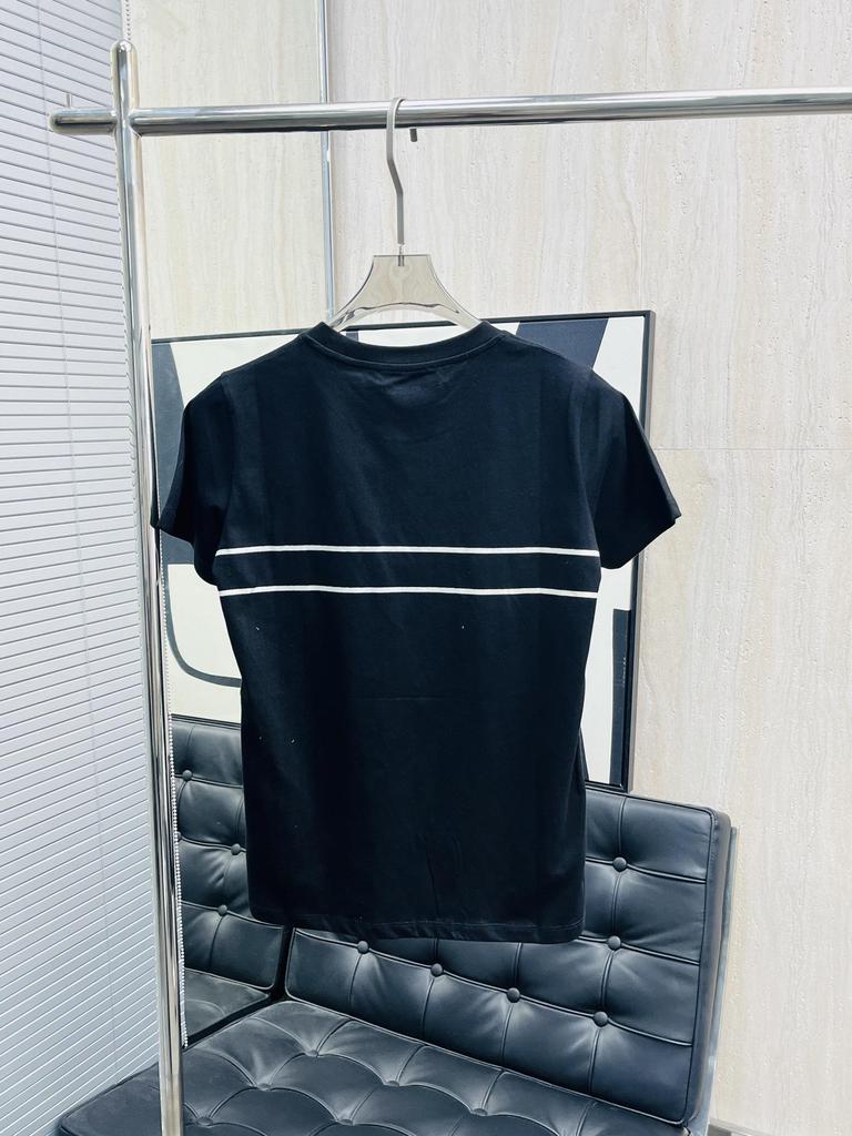 2025 High-End Women's Short Sleeve Embroidered Logo T-Shirt - Japanese & Korean Casual Style