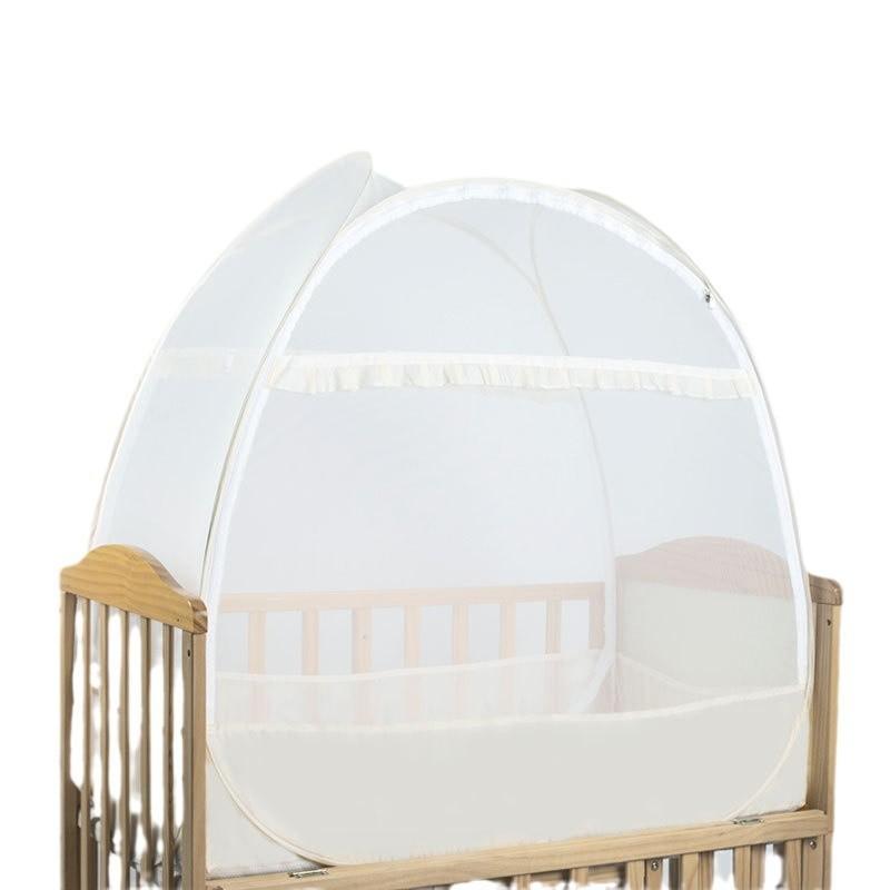 Baby Crib Mosquito Net, Tent-style Magic Baby Anti-fall Cover, Universal, No Installation Required, with a Base, Foldable for Infants and Children