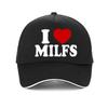 I Love MILFS I Heart Hot Moms Print Baseball Cap Casual Unisex Women Hat Adjustable Summer Trucker Hats Gorras