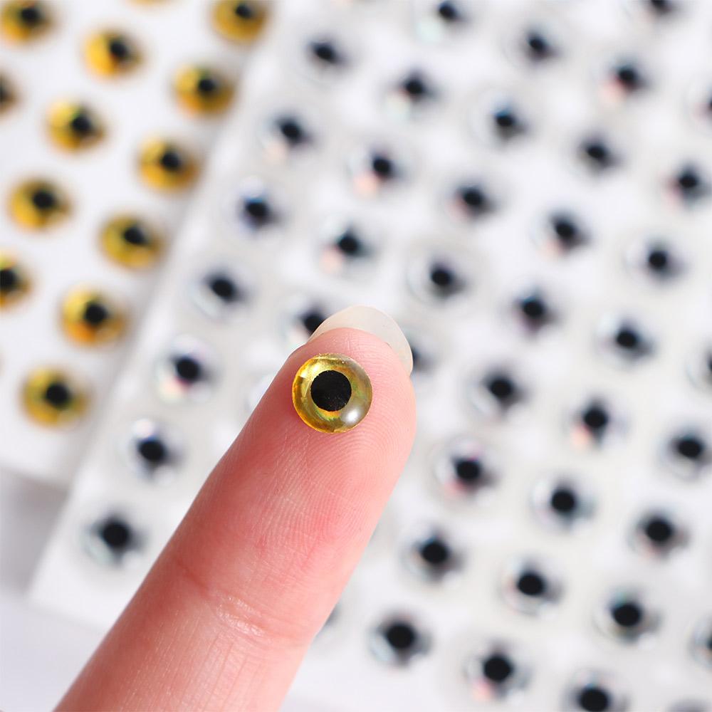 Simulation 3mm 4mm 5mm 6mm 100pcs/lot Fishing Lure Eyes 3D Fish Eyes DIY Eyes Artificial Fish Eyes