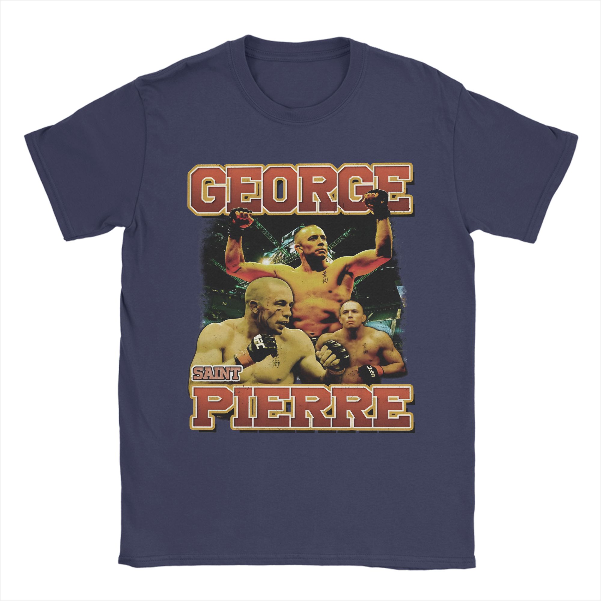 

Georges St Pierre Pure Cotton TShirt For Mens Summer Classic TShirts O Neck Harajuku Tee Shirt Oversize Design Clothes 4XL