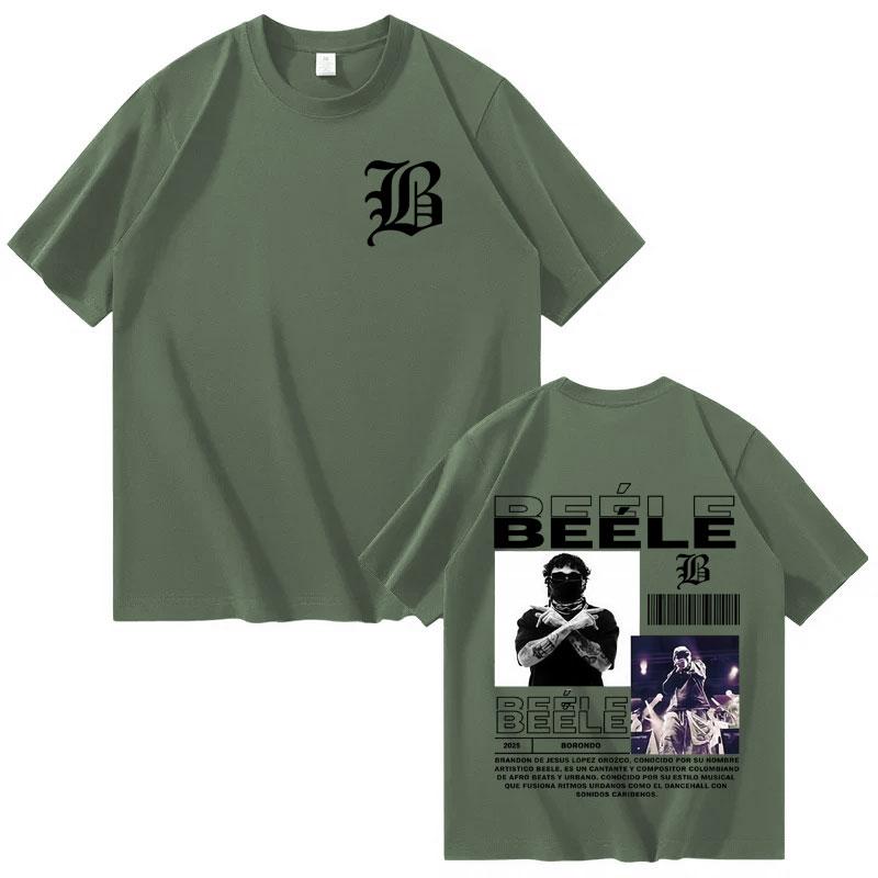 Rapper Beele Fashion New Album Tour Mens High Quality Short Sleeve Tshrits Harajuku Tees Streetwear Cozy Tshrits Gothic Clothes